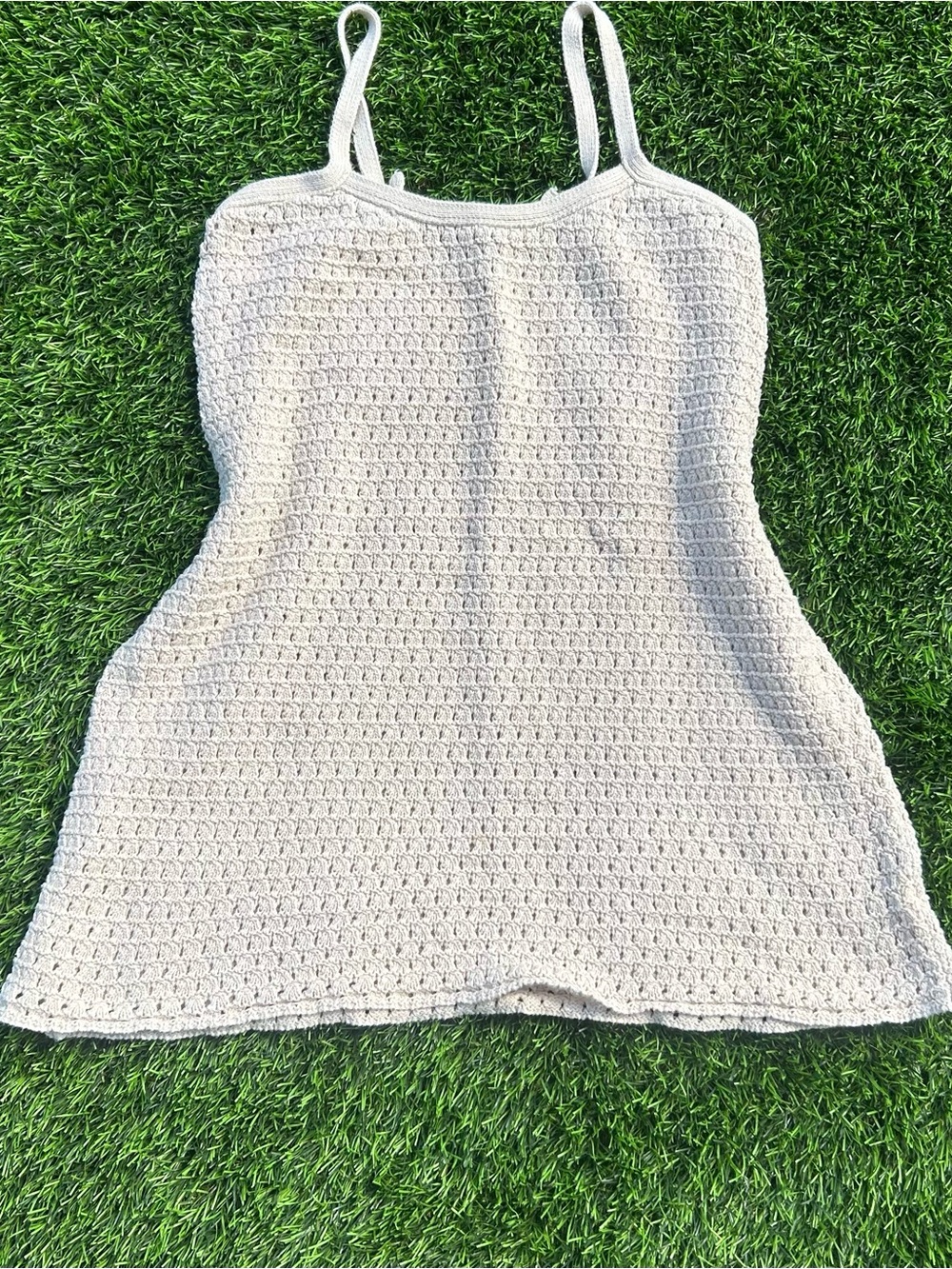 wild fable Cream Crochet Spaghetti Strap Swim Coverup